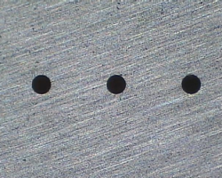 Figure 6  200 µm in Silicon Carbide (SiC), 750 µm center to center, 600 µm deep