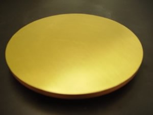 Gold deposited on entire 8" silicon wafer